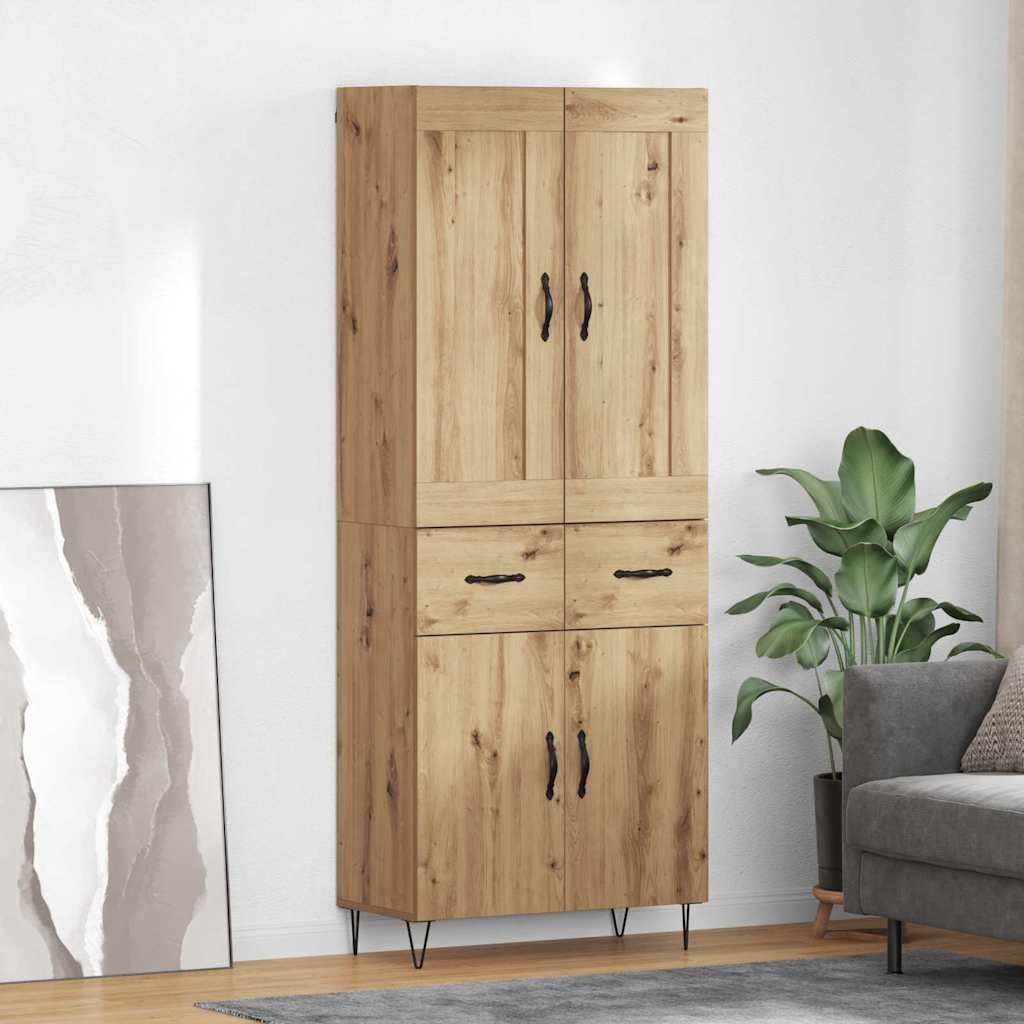 Credenza con cassetto Rovere artigianale 69,5 x 34 x 180 cm