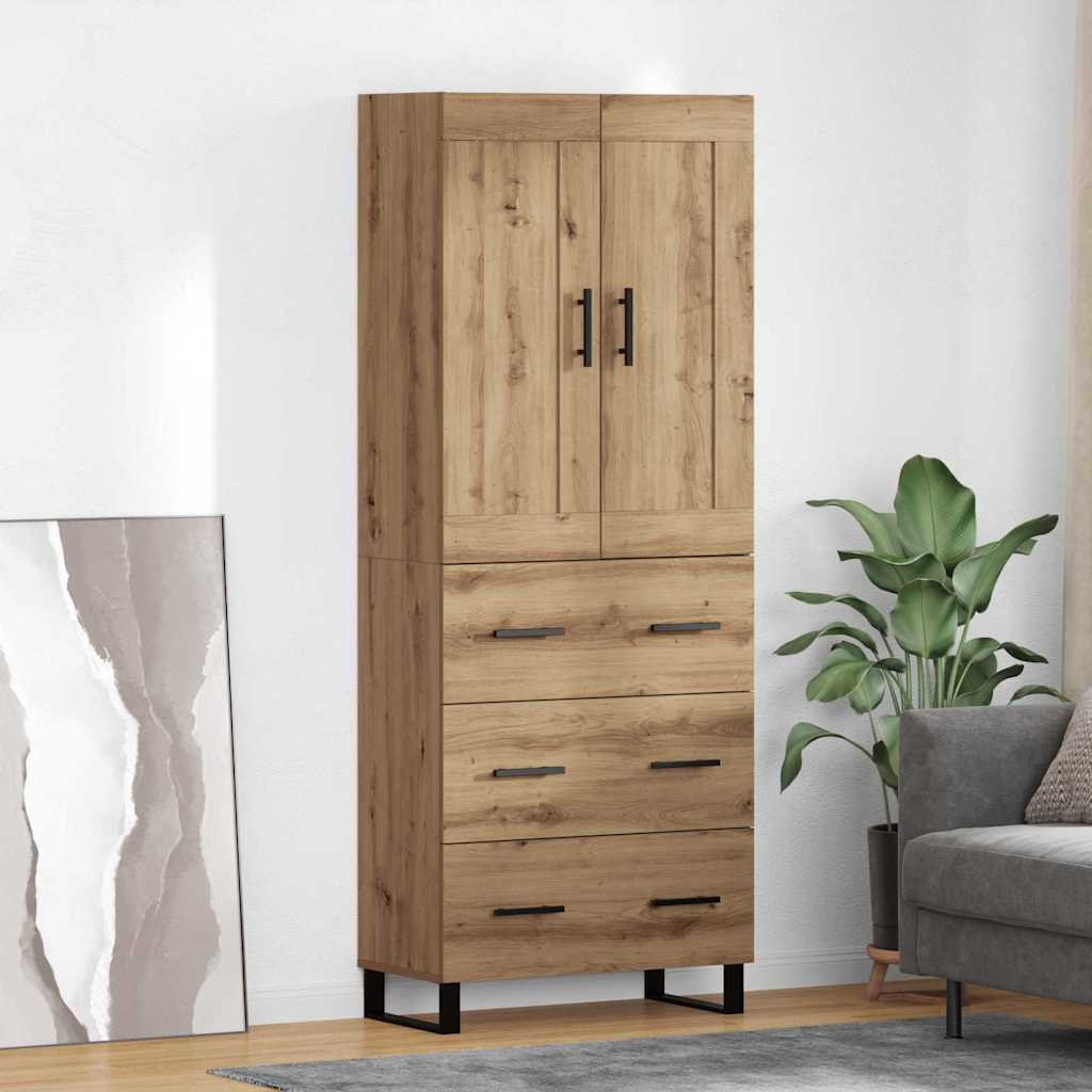 Credenza con cassetto Rovere artigianale 69,5 x 34 x 180 cm