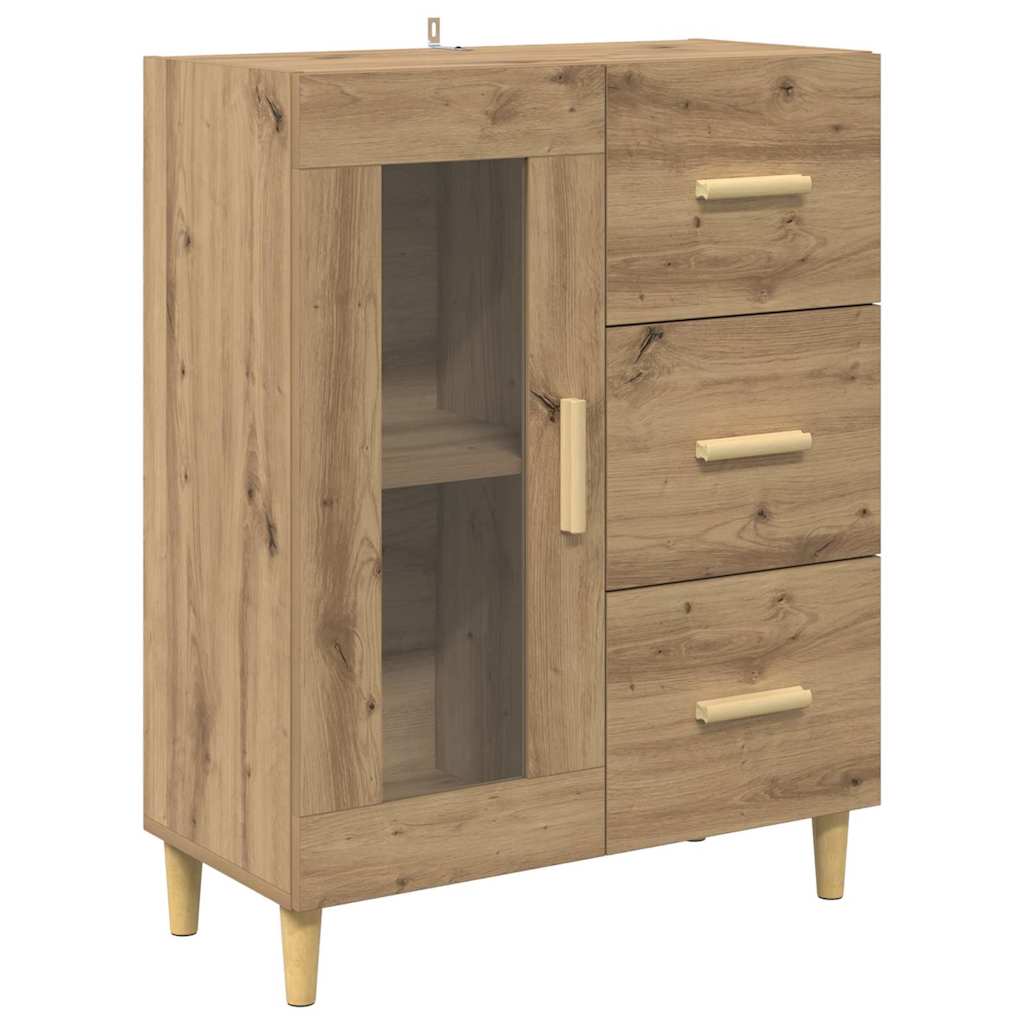 Credenza con cassetto Rovere artigianale 69,5 x 32,5 x 180 cm