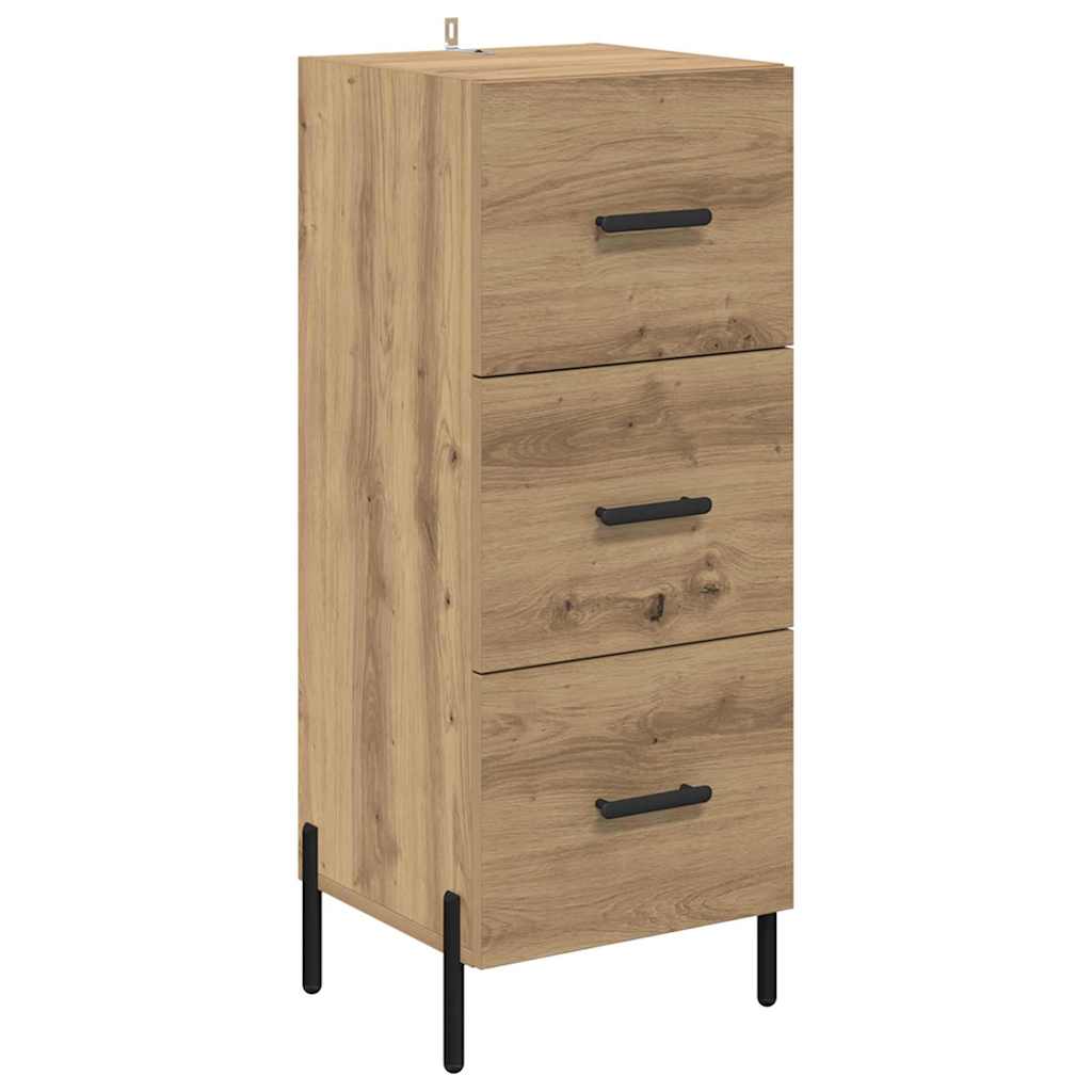 Credenza con cassetto Rovere artigianale 34,5 x 34 x 180 cm