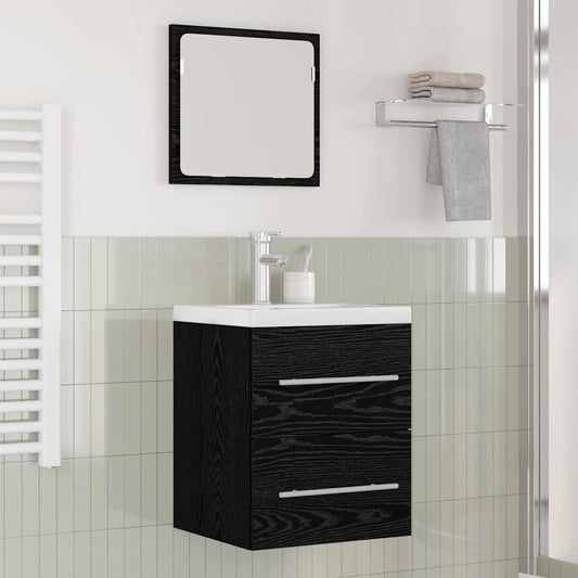 Armadio per Lavabo da Bagno Rovere Nero 41 x 38,5 x 48 cm | homemem39