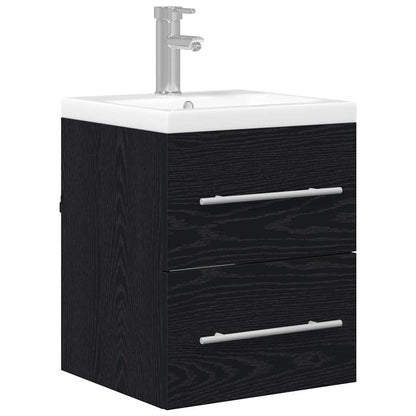 Armadio per Lavabo da Bagno Rovere Nero 41 x 38,5 x 48 cm | homemem39