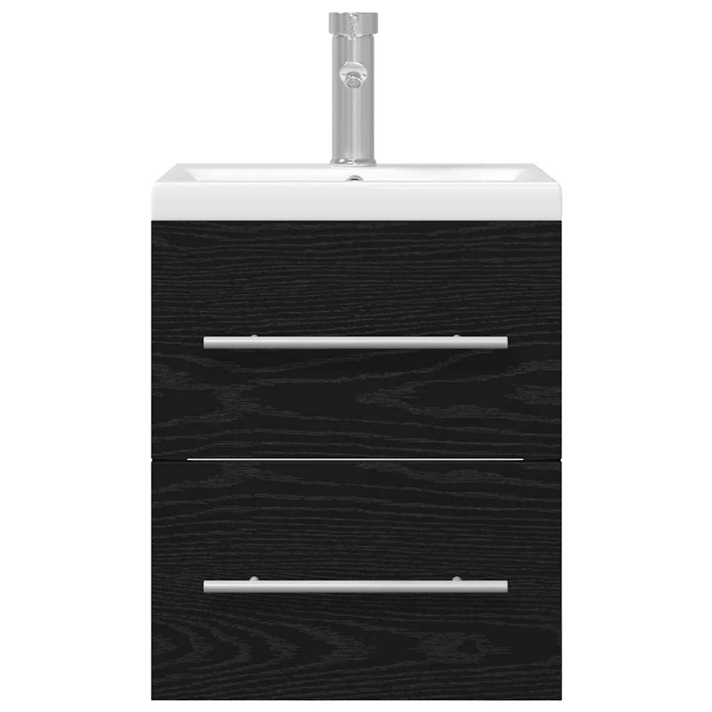 Armadio per Lavabo da Bagno Rovere Nero 41 x 38,5 x 48 cm | homemem39