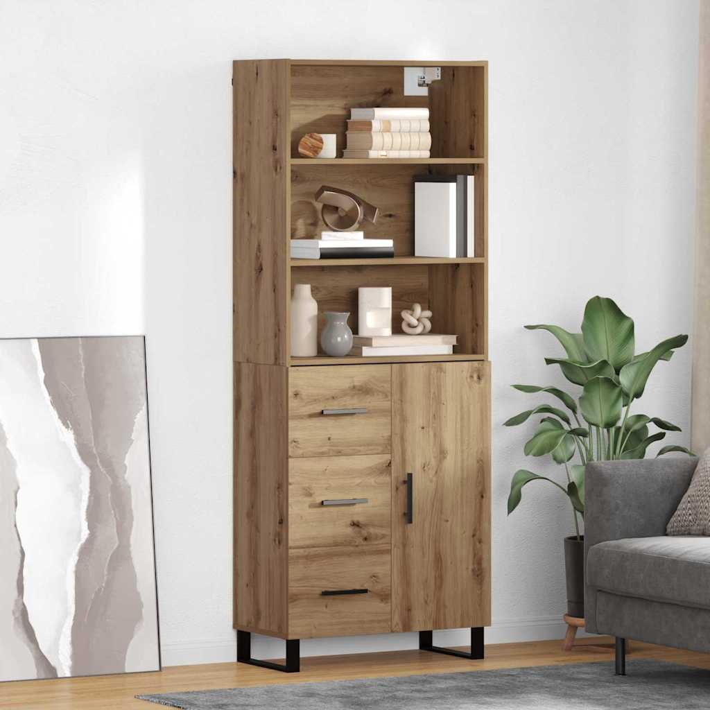 Credenza con cassetto Rovere artigianale 69,5 x 34 x 180 cm