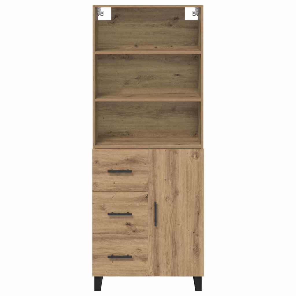 Credenza 2 pcs Rovere artigianale Legno multistrato