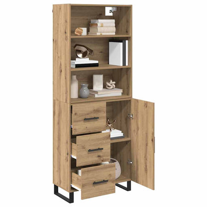 Credenza 2 pcs Rovere artigianale Legno multistrato