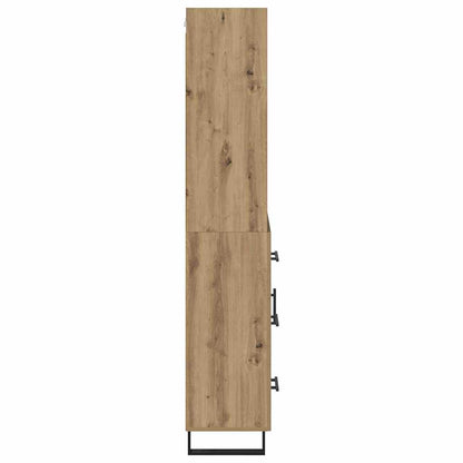 Credenza 2 pcs Rovere artigianale Legno multistrato