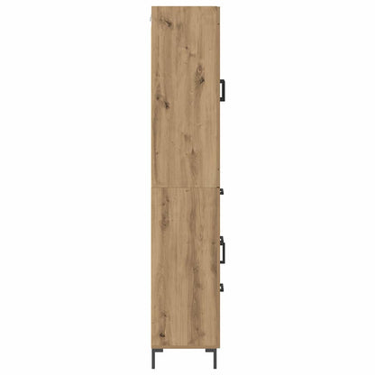 Credenza 2 pcs Rovere artigianale Legno multistrato