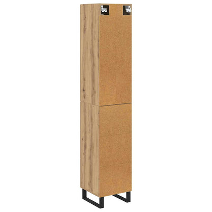 Credenza con cassetto Rovere artigianale 34,5 x 34 x 180 cm