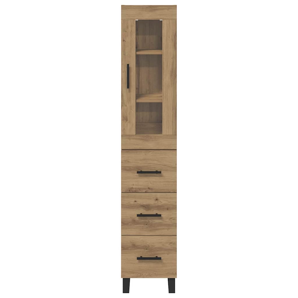 Credenza con cassetto Rovere artigianale 69,5 x 34 x 180 cm