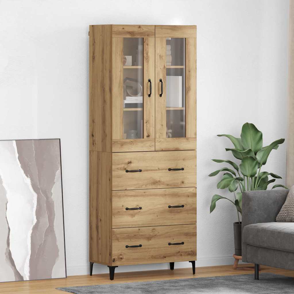 Credenza con cassetto Rovere artigianale 69,5 x 34 x 180 cm