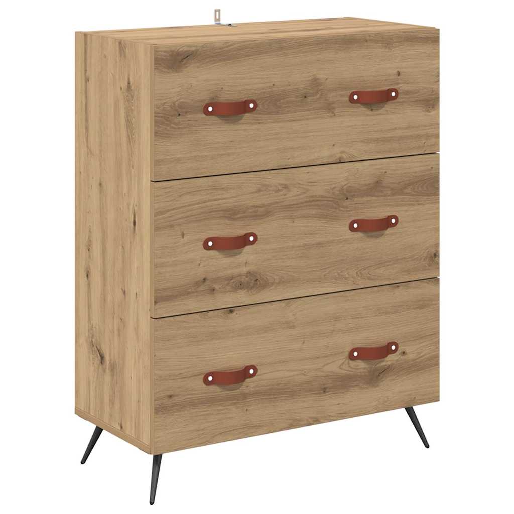 Credenza con cassetto Rovere artigianale 69,5 x 34 x 180 cm