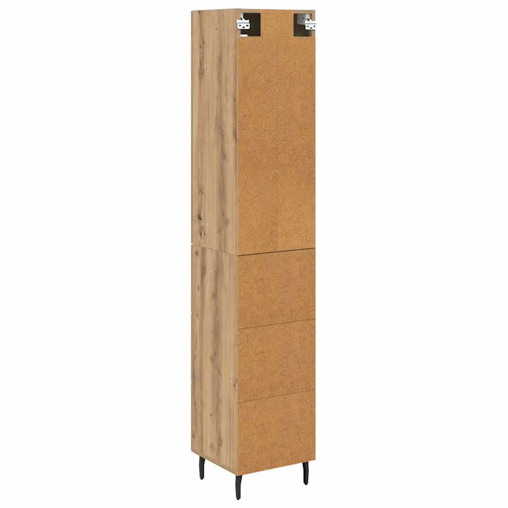Credenza con cassetto Rovere artigianale 34,5 x 34 x 180 cm | homemem39