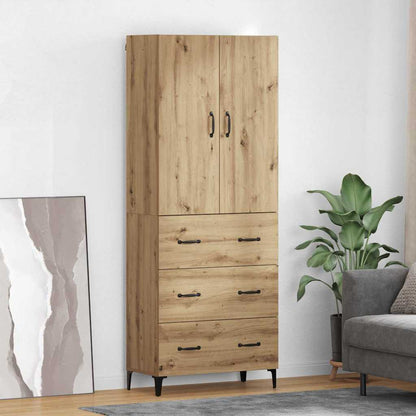 Credenza con cassetto Rovere artigianale 69,5 x 34 x 180 cm