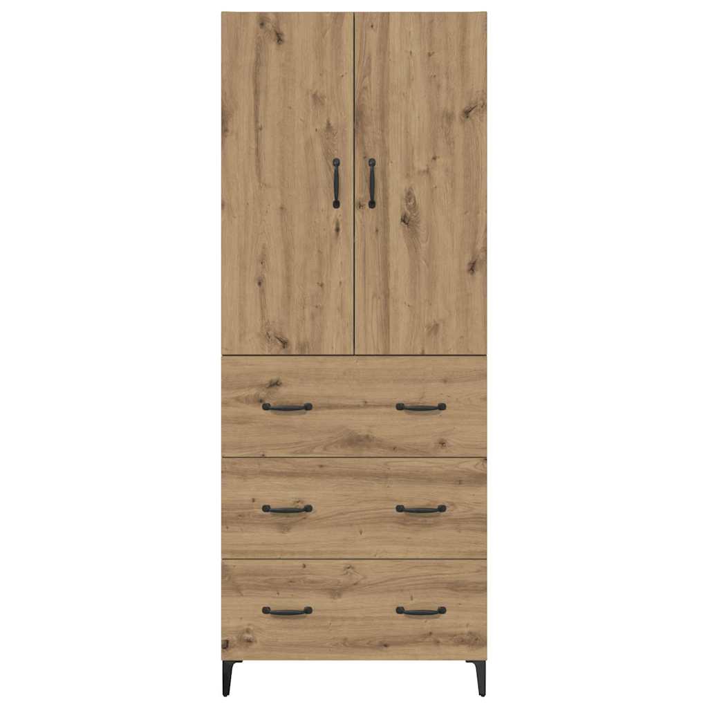 Credenza con cassetto Rovere artigianale 69,5 x 34 x 180 cm