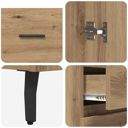 Credenza 2 pcs Rovere artigianale Legno multistrato