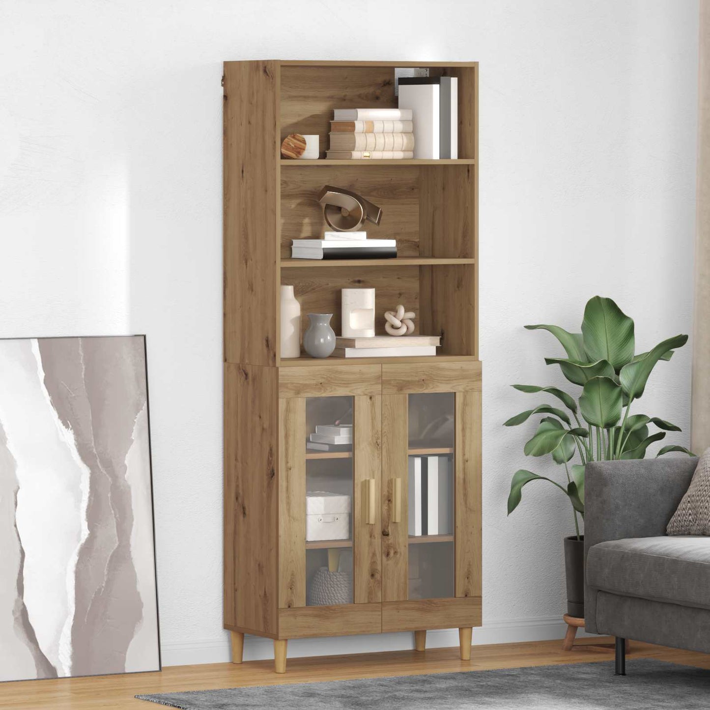 Credenza Rovere artigianale 69,5 x 32,5 x 180 cm