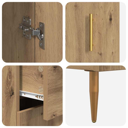 Credenza 2 pcs Rovere artigianale Legno multistrato