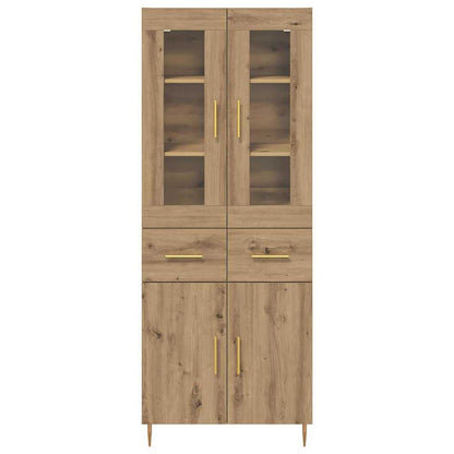 Credenza 2 pcs Rovere artigianale Legno multistrato