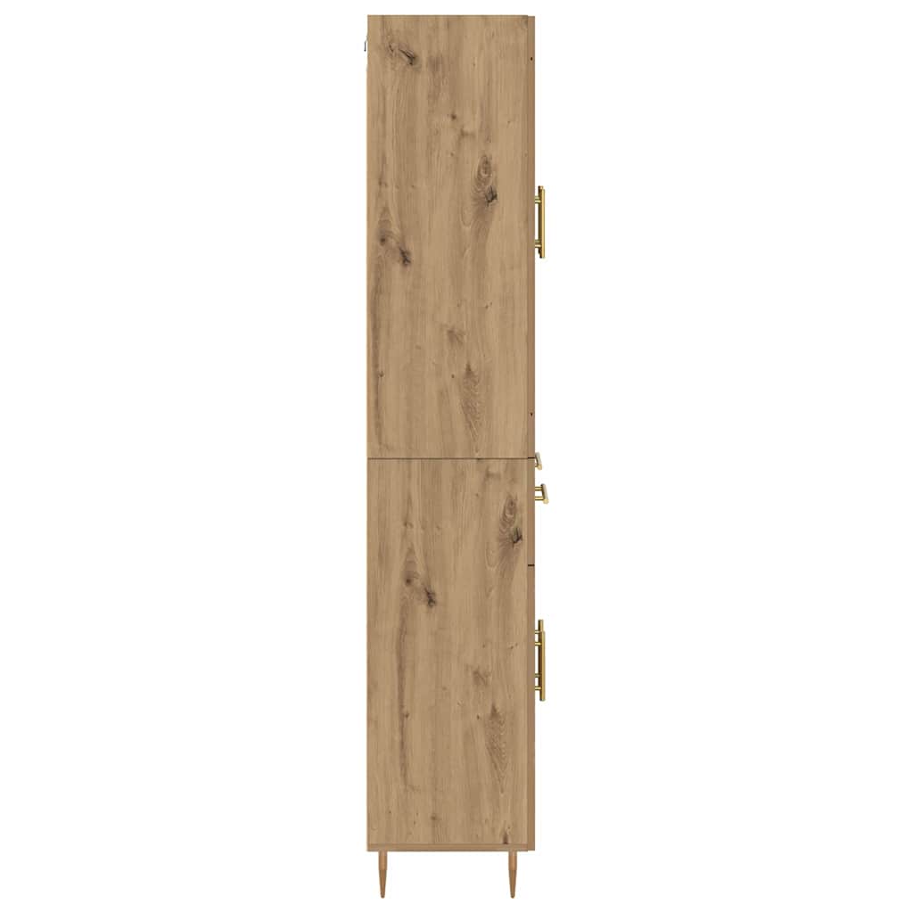 Credenza 2 pcs Rovere artigianale Legno multistrato