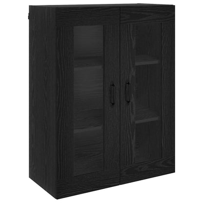Credenza Rovere Nero 69,5 x 34 x 180 cm Legno multistrato
