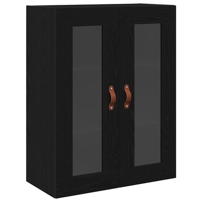 Armadietto alto con ripiano 2 pcs Rovere Nero Legno multistrato