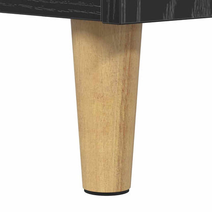 Credenza Rovere Nero 69,5 x 32,5 x 180 cm Legno multistrato | homemem39