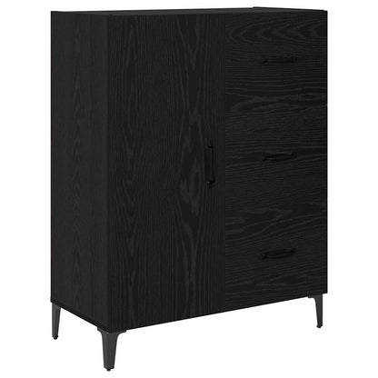Credenza Rovere Nero 69,5 x 34 x 180 cm Legno multistrato
