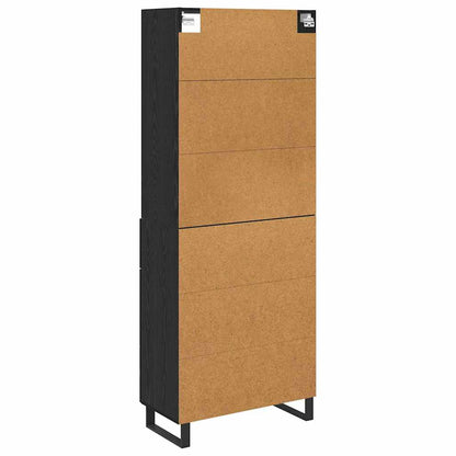 Credenza 2 pcs Rovere Nero 69,5 x 34 x 180 cm Legno multistrato