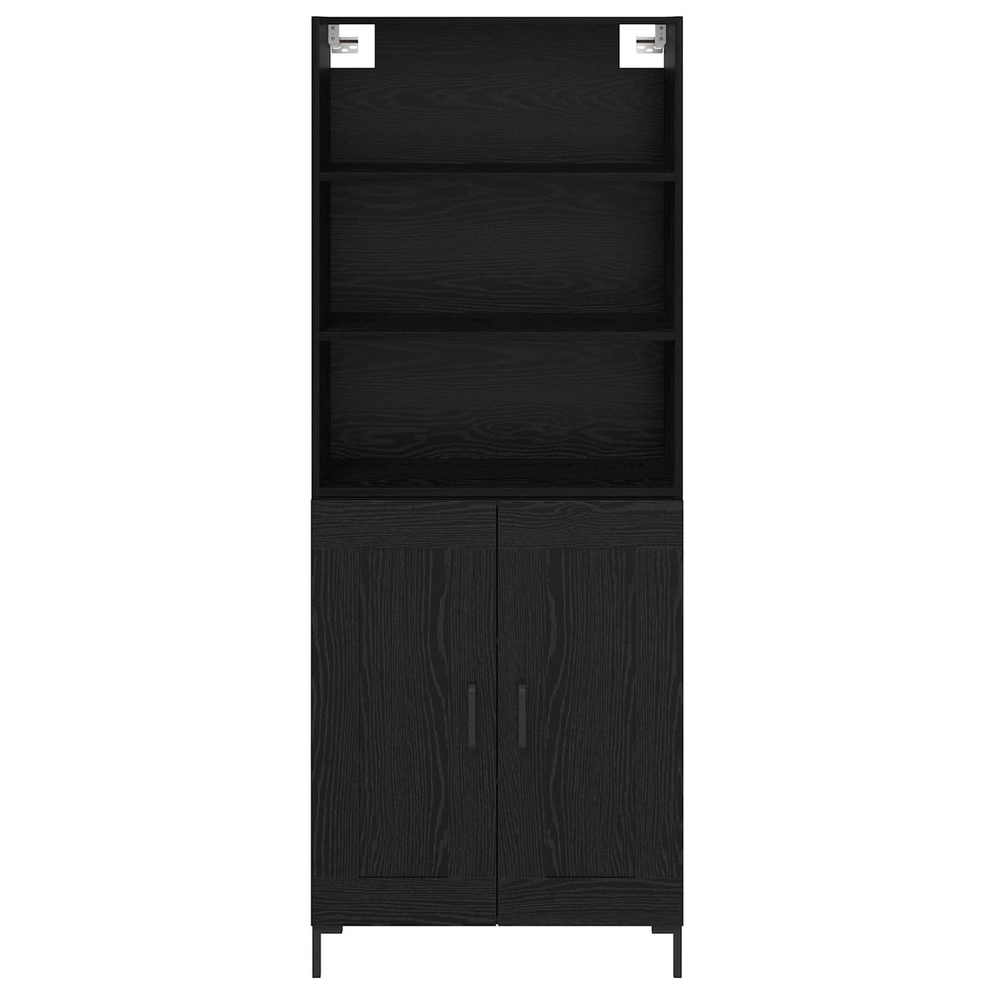 Credenza Rovere Nero 69,5 x 34 x 180 cm Legno multistrato