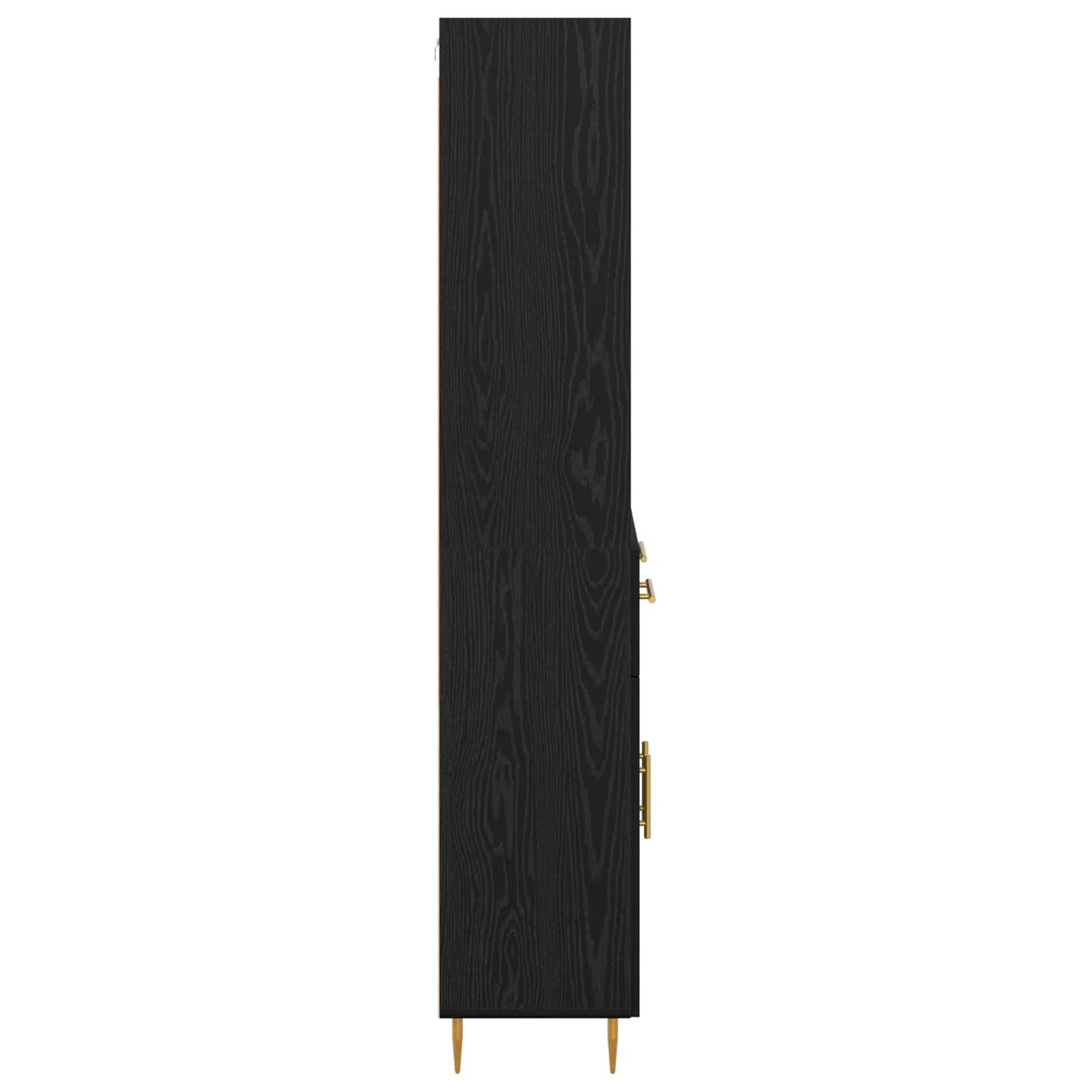 Credenza Rovere Nero 69,5 x 34 x 180 cm Legno multistrato