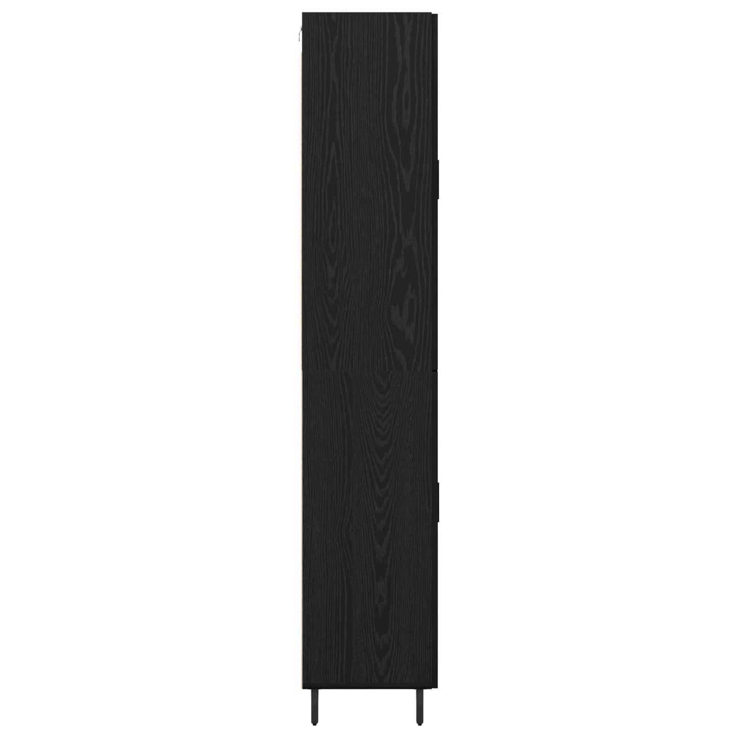 Credenza 2 pcs Rovere nero Legno Stratificato e Vetro