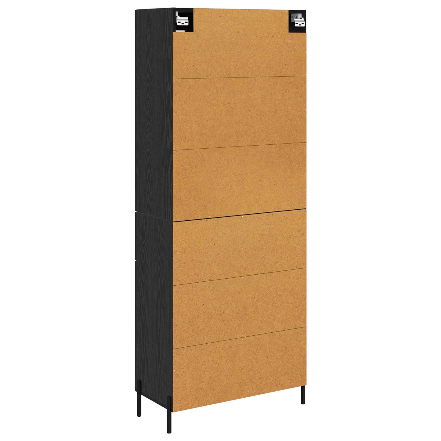 Credenza Rovere Nero 69,5 x 34 x 180 cm Legno multistrato | homemem39