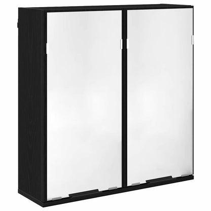 Set di Armadi da Bagno 3 pz Rovere Nero Legno ingegnerizzato | homemem39