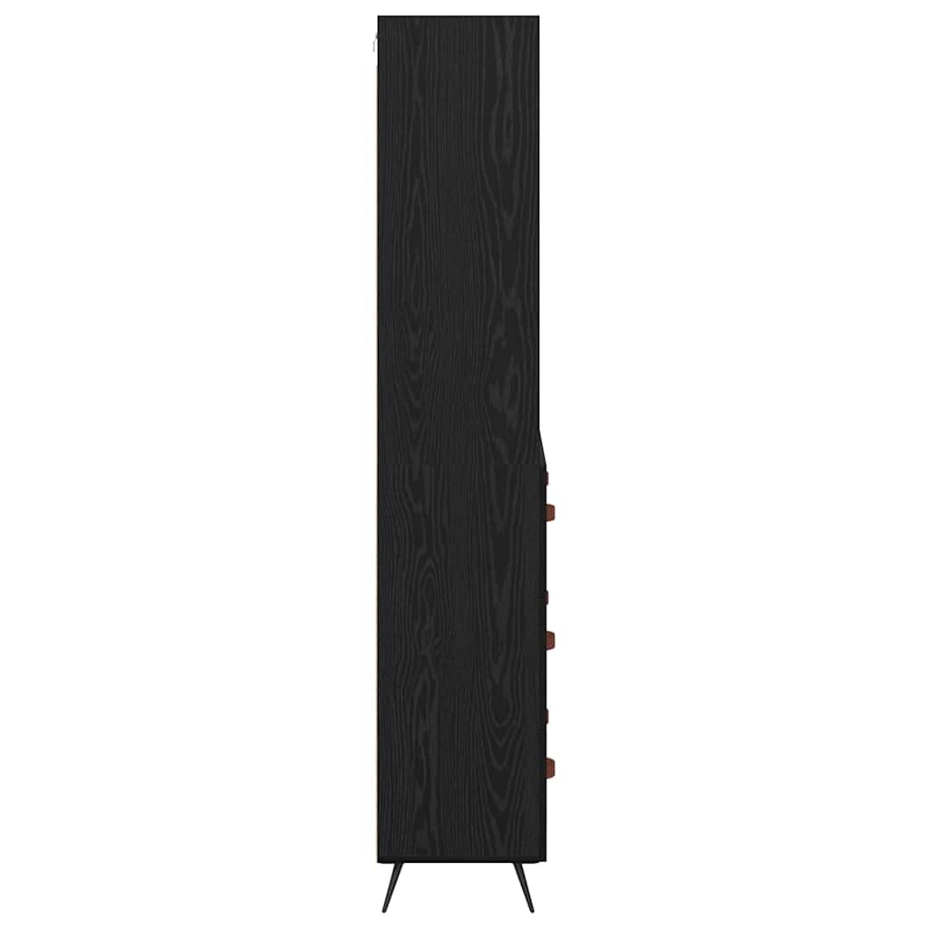 Credenza Rovere nero 69,5 x 34 x 180 cm Legno multistrato