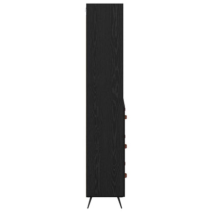 Credenza Rovere nero 69,5 x 34 x 180 cm Legno multistrato