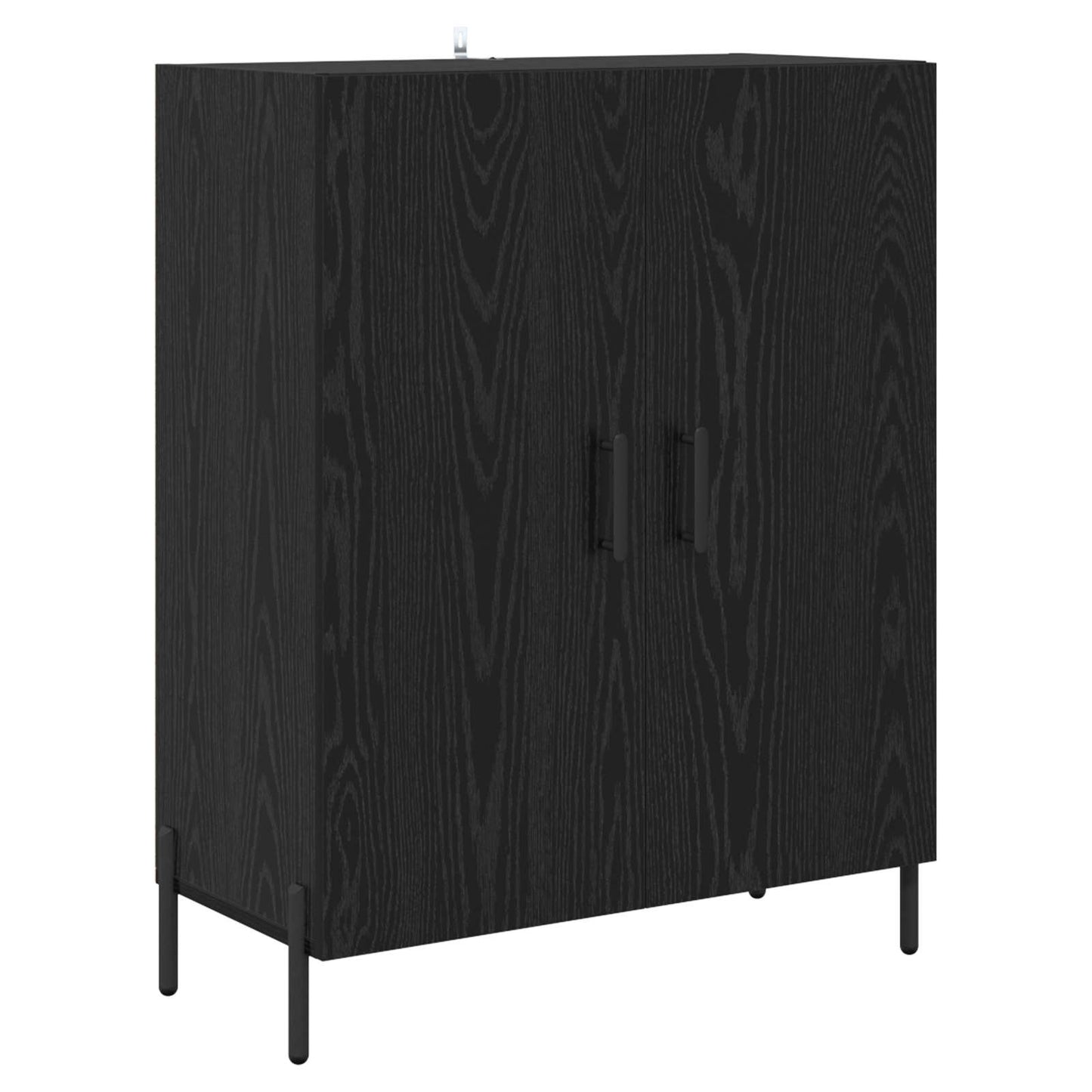 Credenza Rovere Nero 69,5 x 34 x 180 cm Legno multistrato
