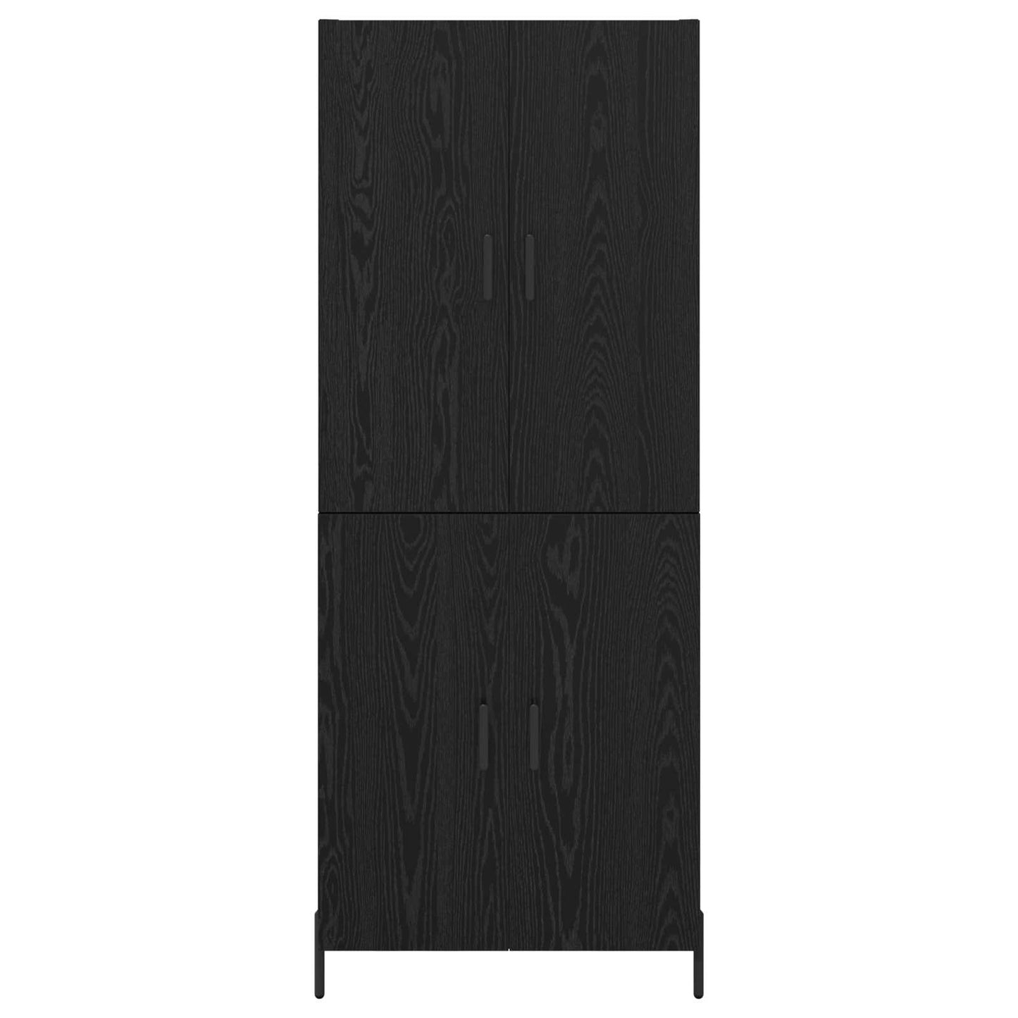 Credenza Rovere Nero 69,5 x 34 x 180 cm Legno multistrato