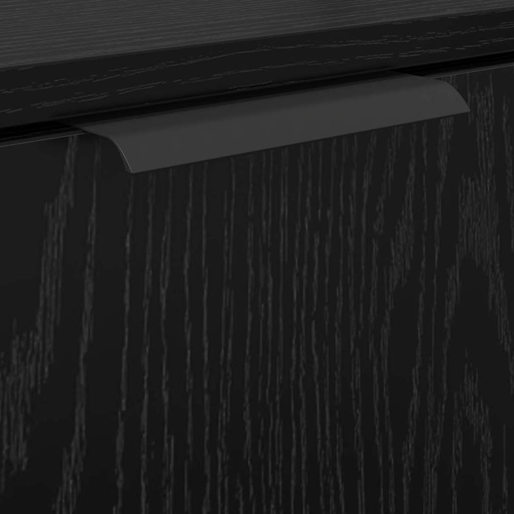 Set di Armadi da Bagno 2 pcs Rovere Nero Legno multistrato | homemem39