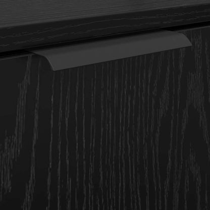 Set di Armadi da Bagno 2 pcs Rovere Nero Legno multistrato | homemem39