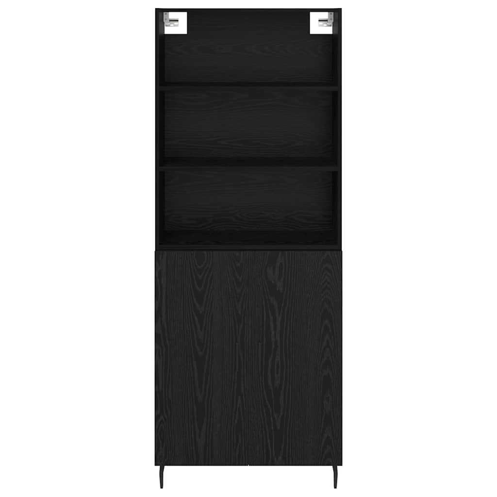 Credenza Rovere Nero 69,5 x 34 x 180 cm