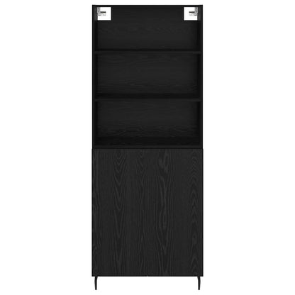 Credenza Rovere Nero 69,5 x 34 x 180 cm