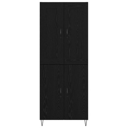 Credenza Rovere Nero 69,5 x 34 x 180 cm Legno multistrato