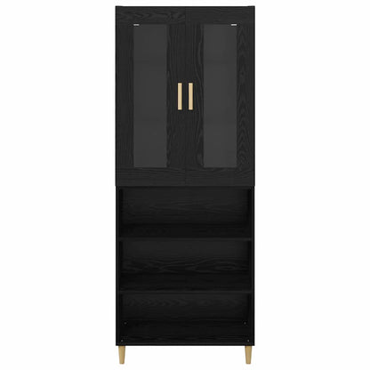 Credenza Rovere Nero 69,5 x 34 x 180 cm