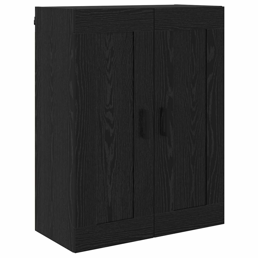 Credenza con cassetto 2 pcs Rovere Nero Legno multistrato