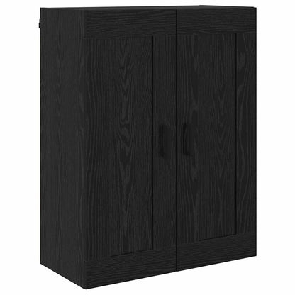 Credenza con cassetto 2 pcs Rovere Nero Legno multistrato