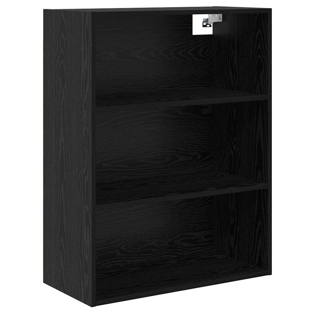 Credenza con cassetto 2 pcs Rovere Nero Legno multistrato