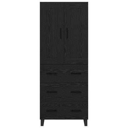 Credenza Rovere Nero 69,5 x 34 x 180 cm Legno multistrato