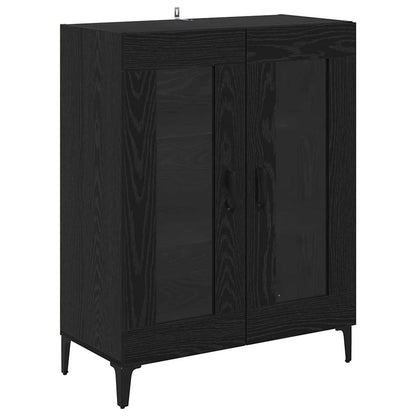Credenza Rovere Nero 69,5 x 34 x 180 cm Legno multistrato