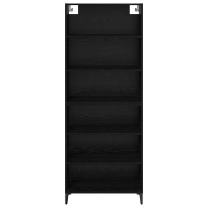 Credenza Rovere Nero 69,5 x 34 x 180 cm Legno multistrato